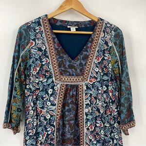 Sundance Sweet Whispers Tunic Dress Floral Women's Boho Hippie XS